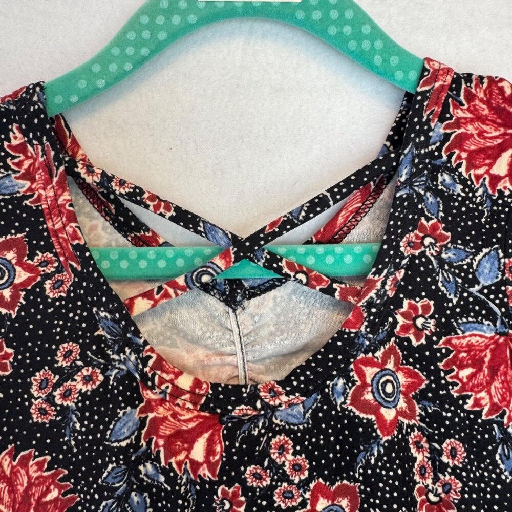 Dotdotsmile Dress Size 2T Black and Red Floral Super Soft New with Tags - Picture 5 of 7